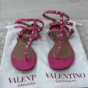 Valentino Garavani Fuchsia Studded Sandals